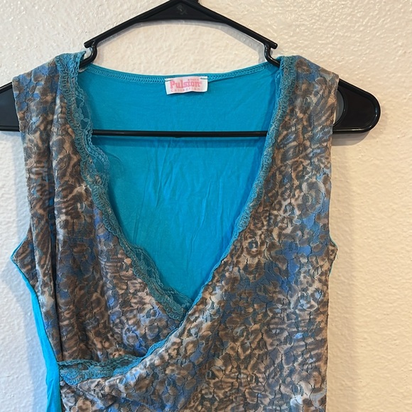Y2K cheetah lace top - Picture 3 of 6